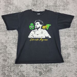 Club Santos Laguna T-Shirt Mens Large Black Soccer Football Eduardo Aguierre